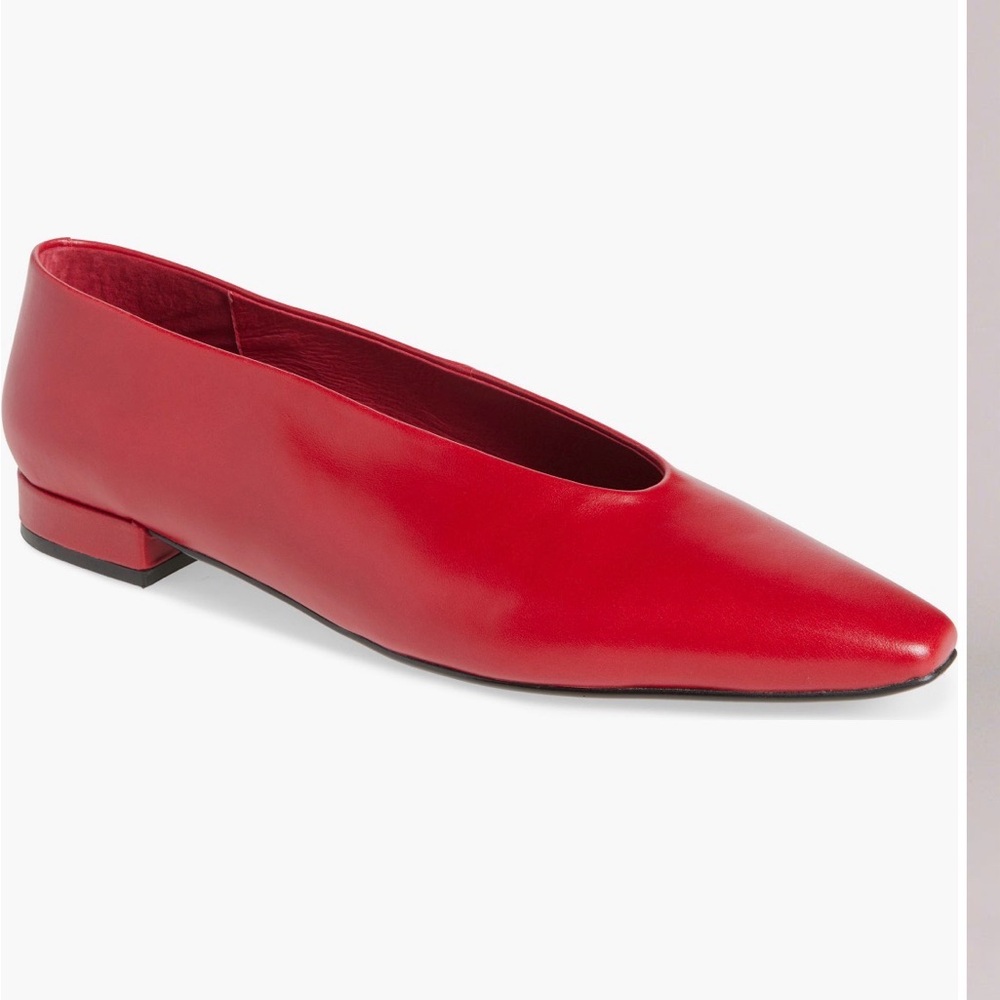 Jeffrey Campbell Red Pointed Toe Flat | 9.5
